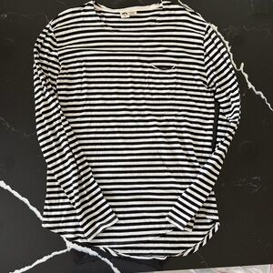 Urban Outfitters Monochrome Striped Long Sleeve Tee